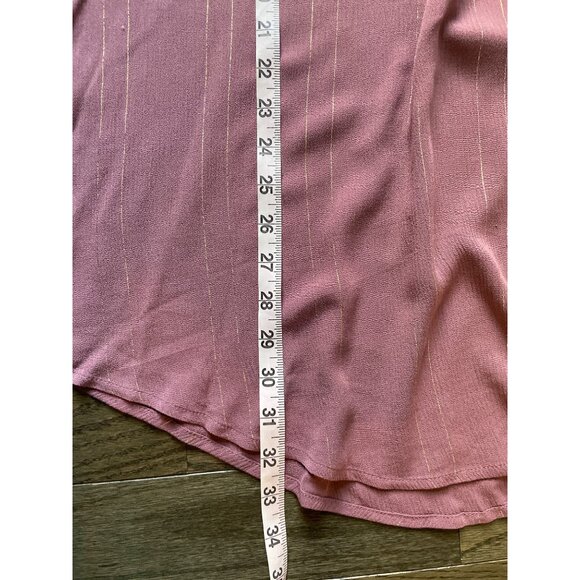Torrid Blouse Womens Plus Size 5 Mauve Button-Front Ruffle‎ Neck & Tie Detail - Picture 10 of 10